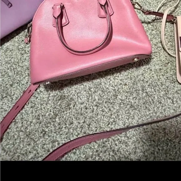 kate spade Pink Pebbled Leather Dome Crossbody - Picture 3 of 7